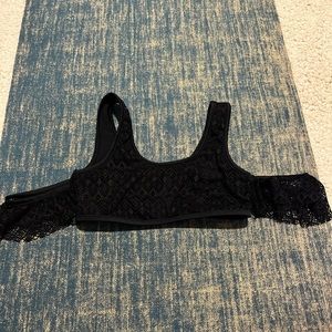 Off the shoulder lace bikini top